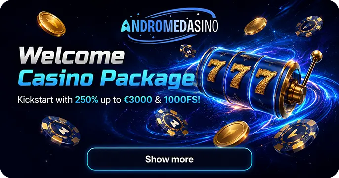 Andromedasino welcome casino package 250% up to €3.000 + 1000 FS